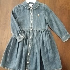 Baby girl Ralph Lauren denim dress 18 months